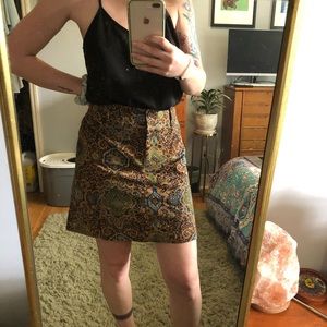 60s style floral mini skirt